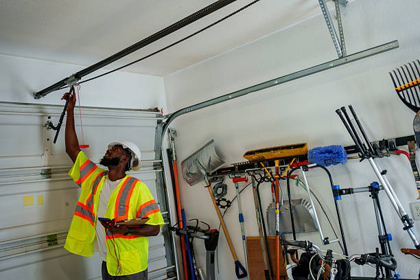 Professional Garage Door Panel Replacement technician working in Warren, MN